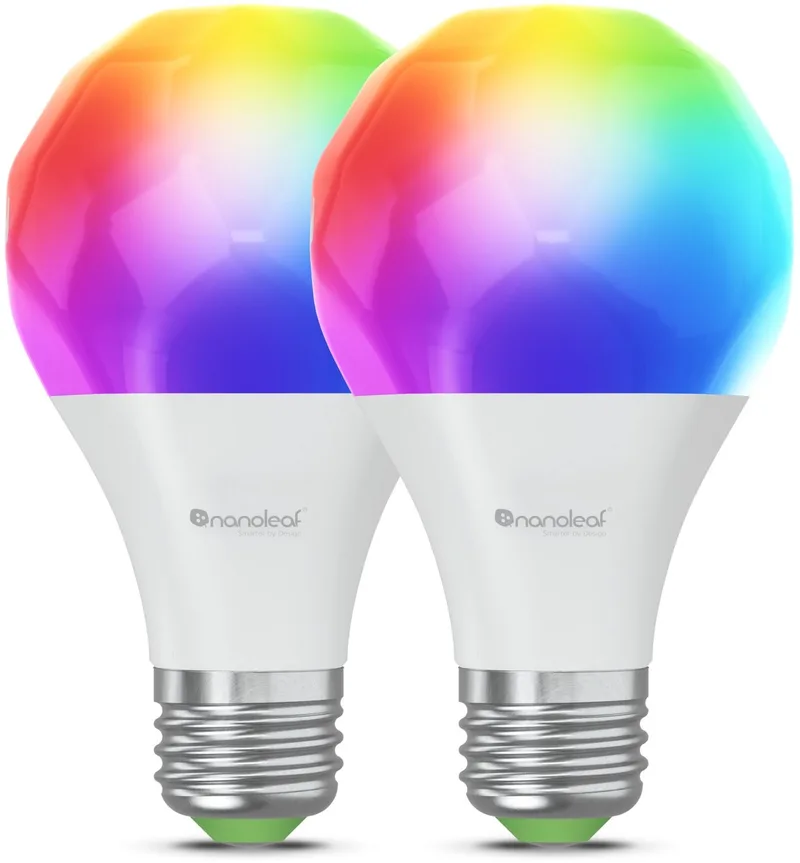 Matter A19 Smart Bulb - Slimme verlichting - E27 - RGB - 2 Stuks - Apple Home/Google Home/Amazon Alexa by Nanoleaf – product photo