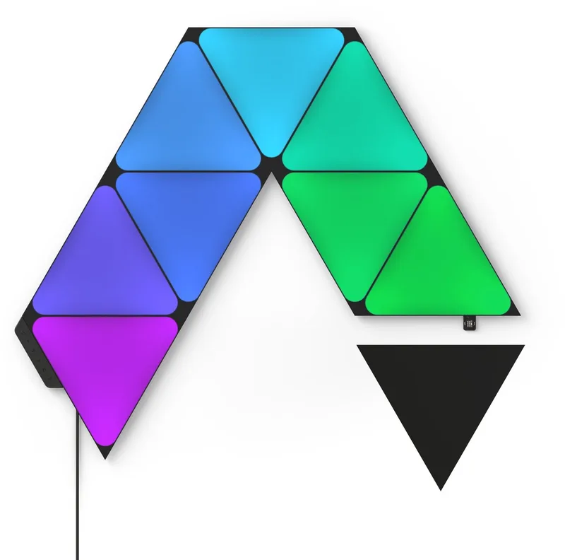Shapes Limited Edition Ultra Black Triangles Starter Kit (9 Panels) by Nanoleaf in Black – product photo