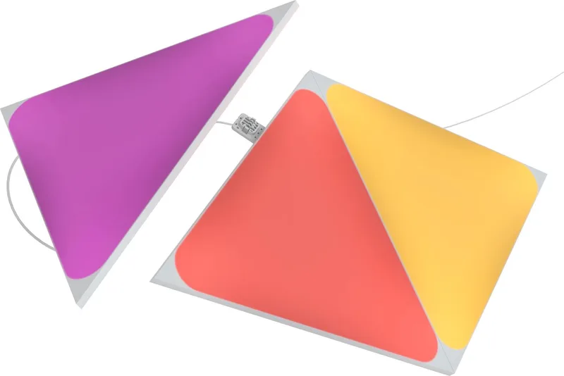 Shapes Triangles Uitbreidingspakket - 3 Panelen - Slimme Verlichting - Siri, Google, Alexa de Nanoleaf en Blanc – photo produit