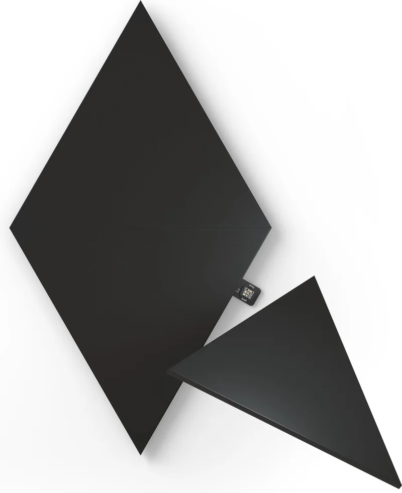 Shapes Ultra Black Triangles Uitbreidingspakket - Slimme Verlichting - 3 LED/RGB Panelen by Nanoleaf in Black – product photo