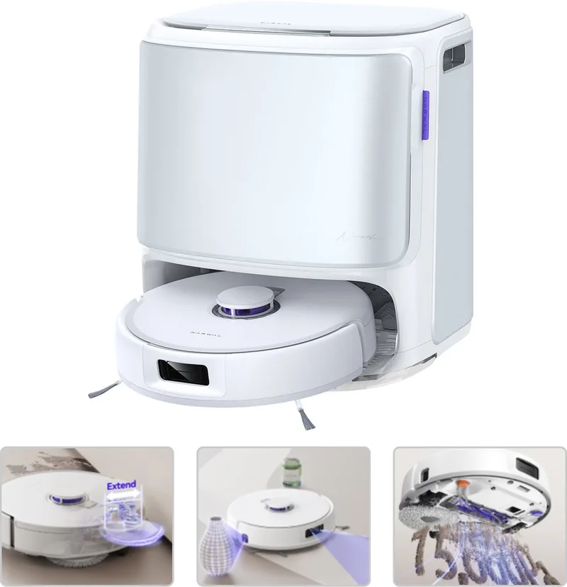Freo Z10 – Robotstofzuiger en -mop – Anti-tangle – 15000 Pa de Narwal en Blanc – photo produit