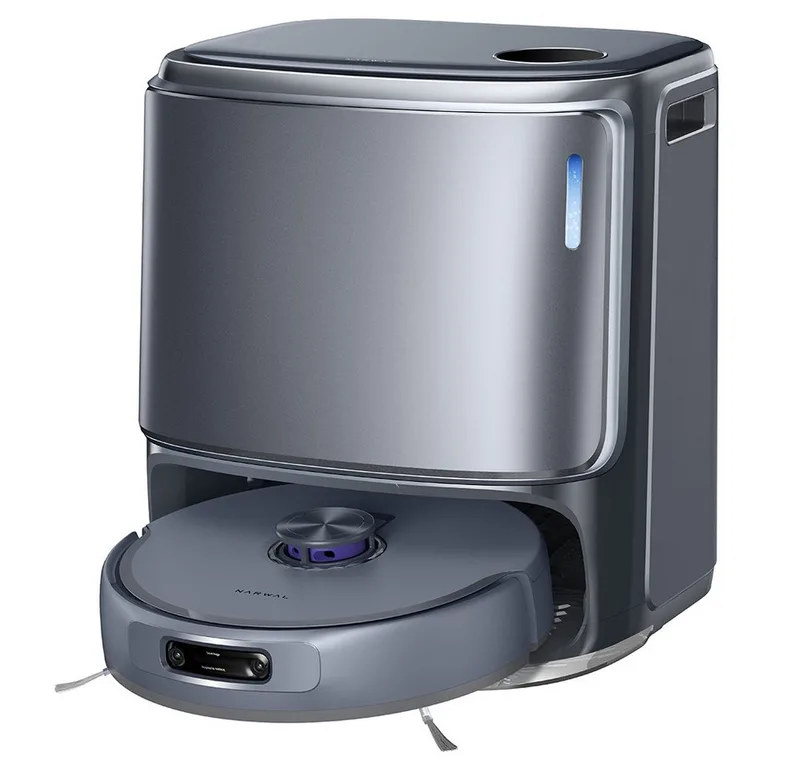 Saugroboter Freo Z10 Ultra Saugroboter mit Wischfunktion, All-in-One-Basisstation, 65 W, DirtSense Technologie, verhedderungsfreie Bürste, 18.000Pa Absaugung de Narwal en Gris – photo produit
