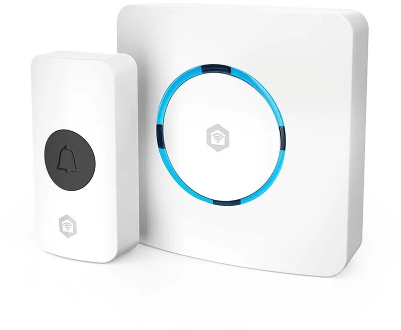 SmartLife Deurbelset - Draadloze Deurbel met Gong - Plug In van Nedis in Wit – productfoto
