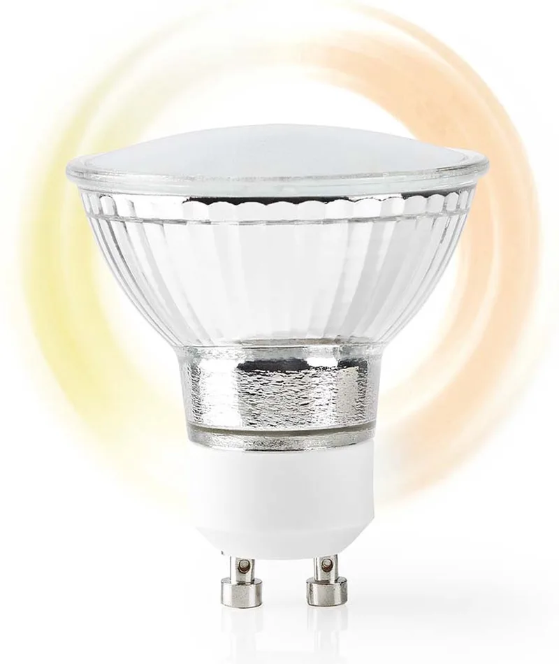 SmartLife LED Bulb - Wi-Fi - GU10 - 330 lm - 5 W - Warm Wit - 1800 - 2700 K - Energieklasse: A+ - Android & iOS - Diameter: 50 mm - PAR16 fra Nedis – produktbillede
