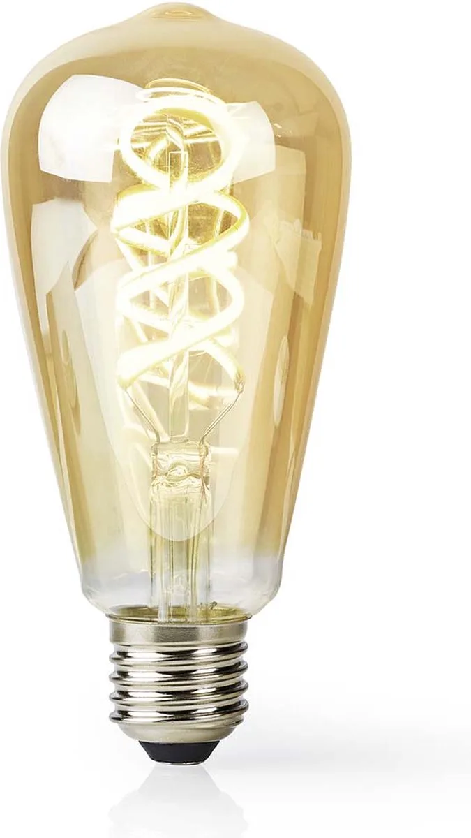 SmartLife LED Filamentlamp - Wi-Fi - E27 - 360 lm - 4.90 W - Warm tot Koel Wit - 1800 - 6500 - Glas - Android / IOS - ST64 - 1 Stuks van Nedis – productfoto