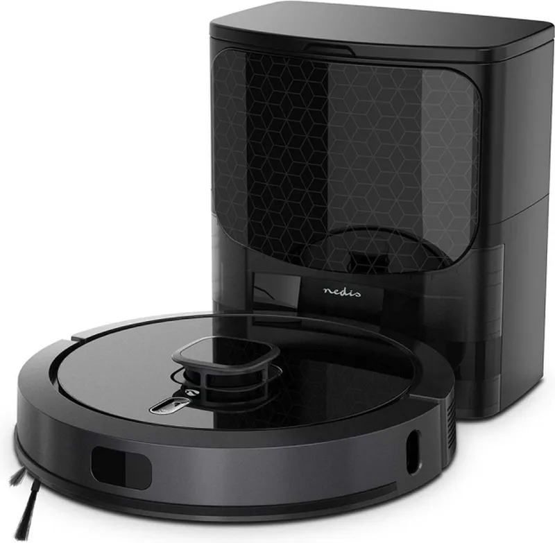 SmartLife Robotstofzuiger – Laser Navigatie – Mapping – Dweilfunctie – 240 min – WiFi App – 0,6L by Nedis in Black – product photo