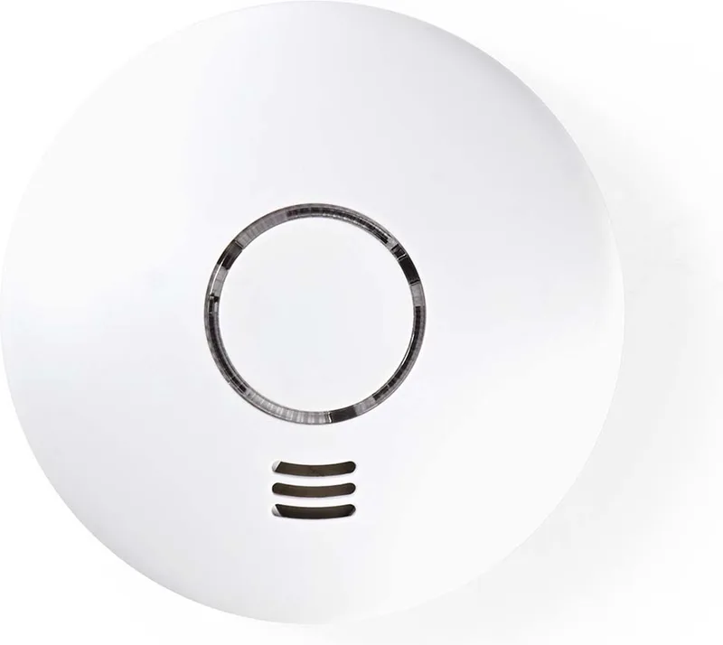 SmartLife Rookmelder | Wi-Fi | Batterij Gevoed | Levenscyclus sensor: 10 Jaar | EN 14604 | Max. batterijduur: 24 months | Android™ / IOS | 85 dB by Nedis in White – product photo