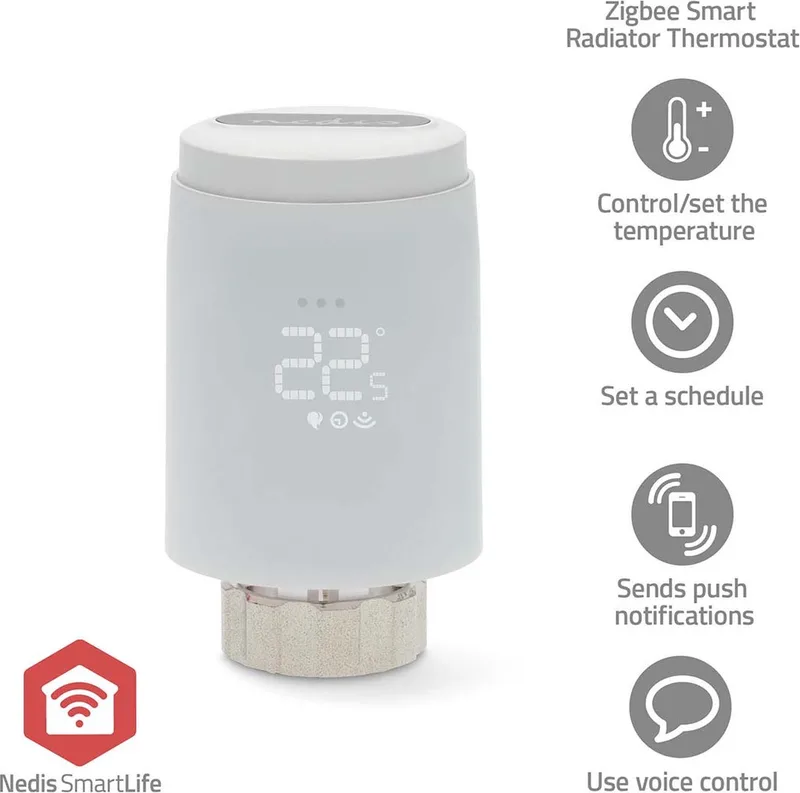 SmartLife Slimme Stekker – Energiemeter – Voor binnen & buiten – Zigbee – 1 Stuk van Nedis in Wit – productfoto