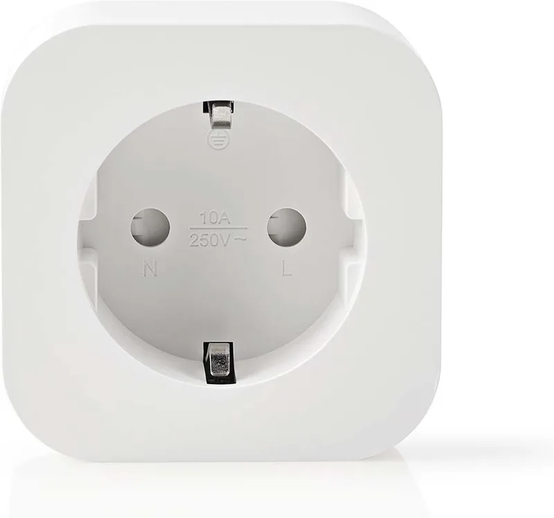 SmartLife Slimme Stekker - Wi-Fi - 2500 W - Randaarde stekker / Type F (CEE 7/7) - -10 - 45 °C - Android / IOS - 1 Stuks van Nedis in Wit – productfoto