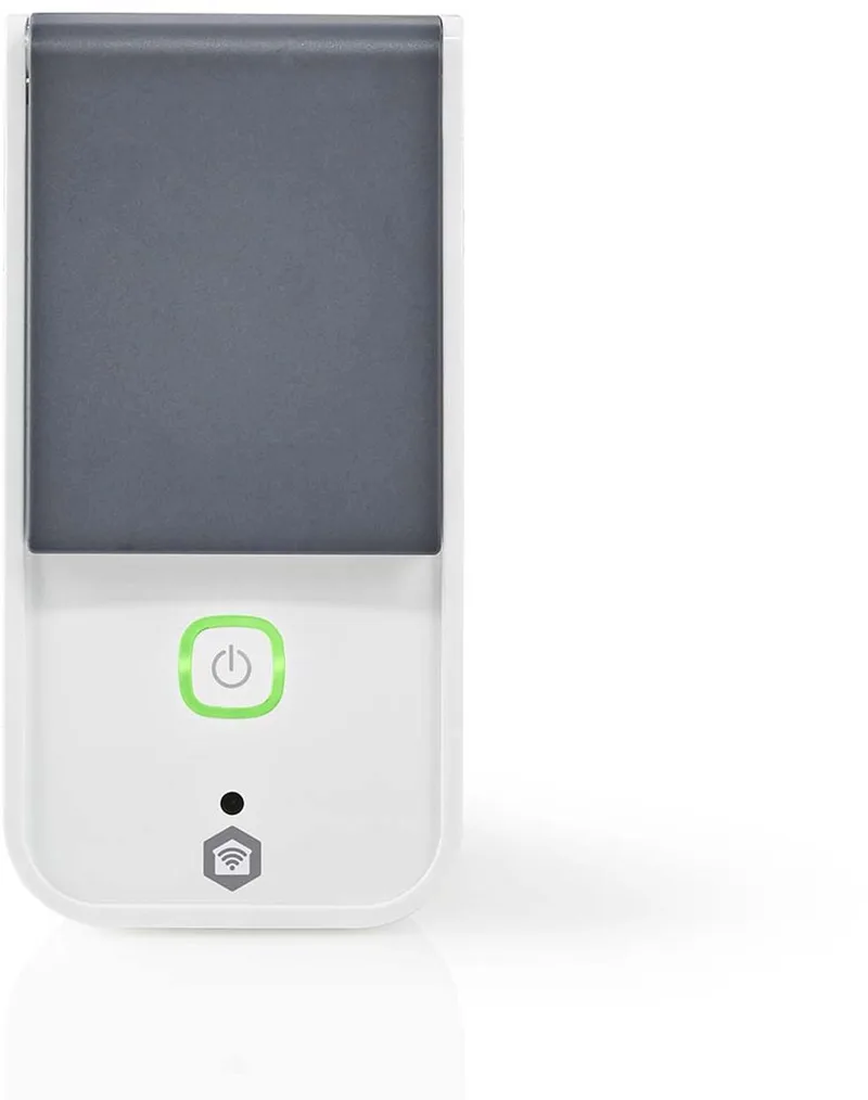 SmartLife Slimme Stekker - Wi-Fi - IP44 - Energiemeter - 3680 W - Randaarde stekker / Type F (CEE 7/7) - -30 - 40 °C - Android / IOS - Grijs / 1 Stuks van Nedis in Wit – productfoto