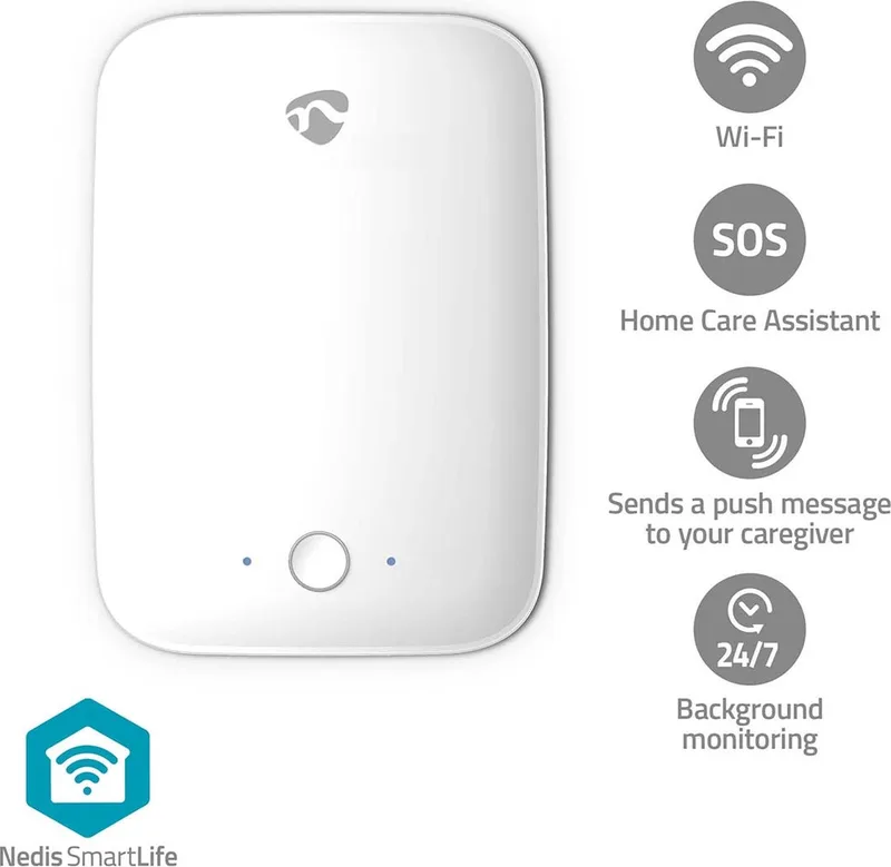 SmartLife Valdetector - Wi-Fi - Zonder Camera - 7 m Bereik - IP54 de Nedis en Blanc – photo produit