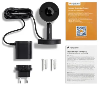 Slimme Beveiligingscamera Binnen - Bewakingscamera 2K - Gezichtsherkenning - Bewegingsdetectie - Nachtzicht - Werkt met Google Home & Apple HomeKit - Geen Abonnement - 1 Stuk von Netatmo in Schwarz – Produktfoto 3 von 3