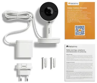 Slimme Beveiligingscamera Binnen - Bewakingscamera 2K - Gezichtsherkenning - Bewegingsdetectie - Nachtzicht - Werkt met Google Home & Apple HomeKit - Geen Abonnement - 1 Stuk van Netatmo in Wit – productfoto 2 van 2