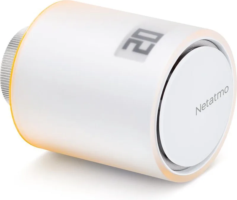Slimme Radiatorknop – Slimme Thermostaatknop – 1 Stuks Uitbreiding - geschikt voor Google Home, Alexa & Apple HomeKit van Netatmo in Wit – productfoto