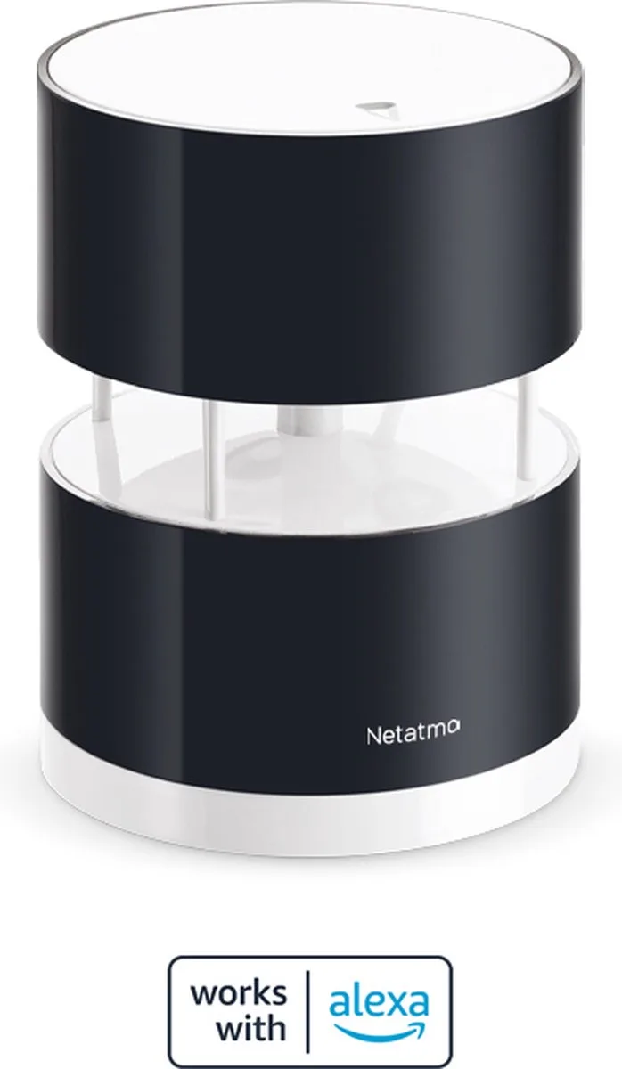 Slimme Windmeter - Draadloze Anemometer - Windsnelheid & Richting - Voor Slim Weerstation - werkt met Alexa by Netatmo in Black – product photo