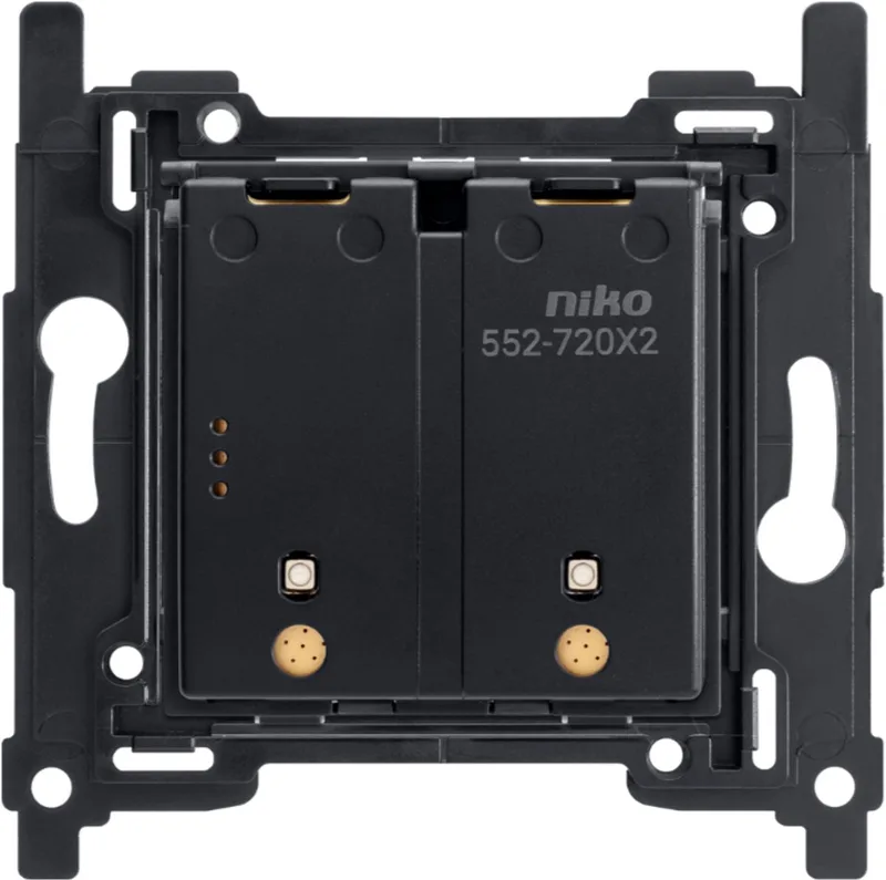 Draadloze schakelaar met batterij, tweevoudig, Zigbee - 552-72002 by Niko in White – product photo