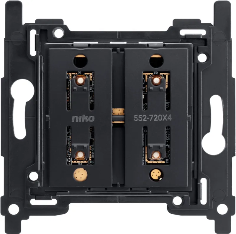 Draadloze schakelaar met batterij, viervoudig, Zigbee® by Niko in White – product photo