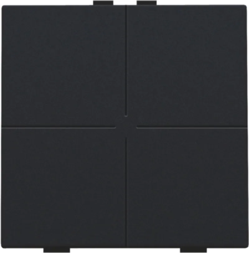 Home control viervoudige drukknop black coated - 161-51004 de Niko en Noir – photo produit