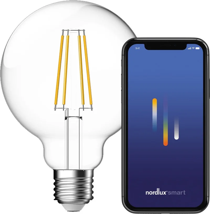 G95-lichtbron-smart-filament-E27-helder-2200K 6500K von Nordlux – Produktfoto