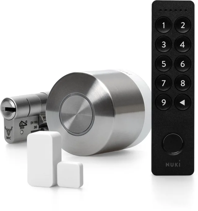 Ultra + keypad 2.0 +deursensor, inclusief SKG 3 sterren verstelbare cilinder : toegang met smartphone, vingerafdruk en pincode
