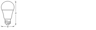 E27 LED Lamp | 9W 2700K 220V/240V 827 806Lm | 180° Dimbaar van OSRAM SMART+ – productfoto 2 van 3