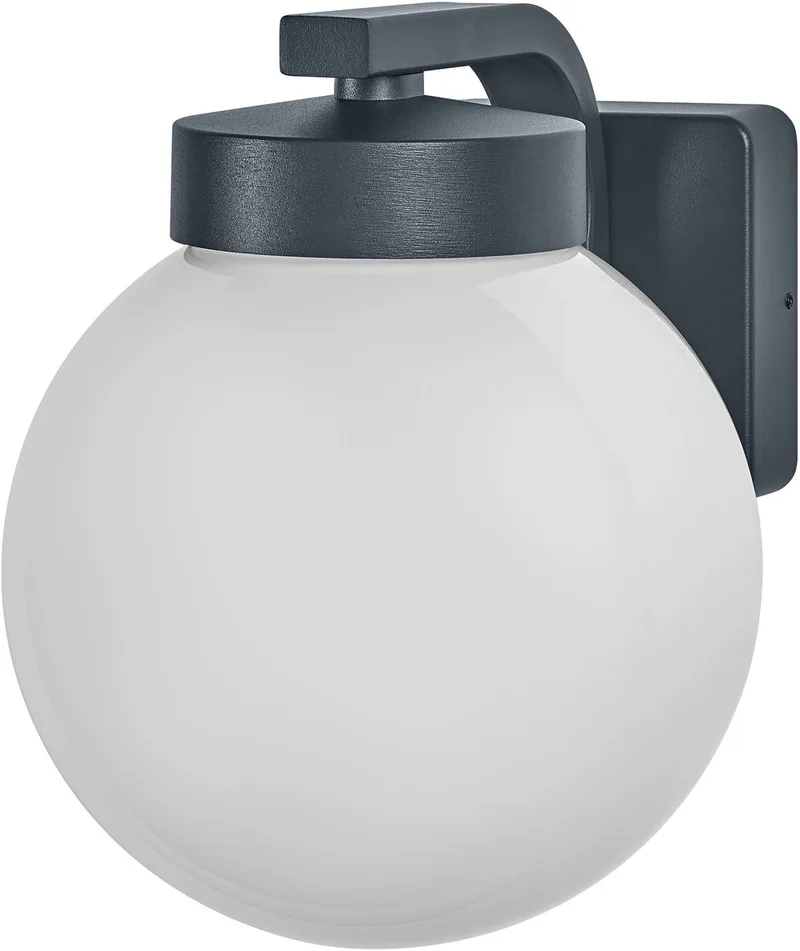 Endura Classic LED-wandlamp Erda, E27-uitvoering, IP54, aluminium Smart+ compatibel van OSRAM SMART+ in Donkergrijs – productfoto