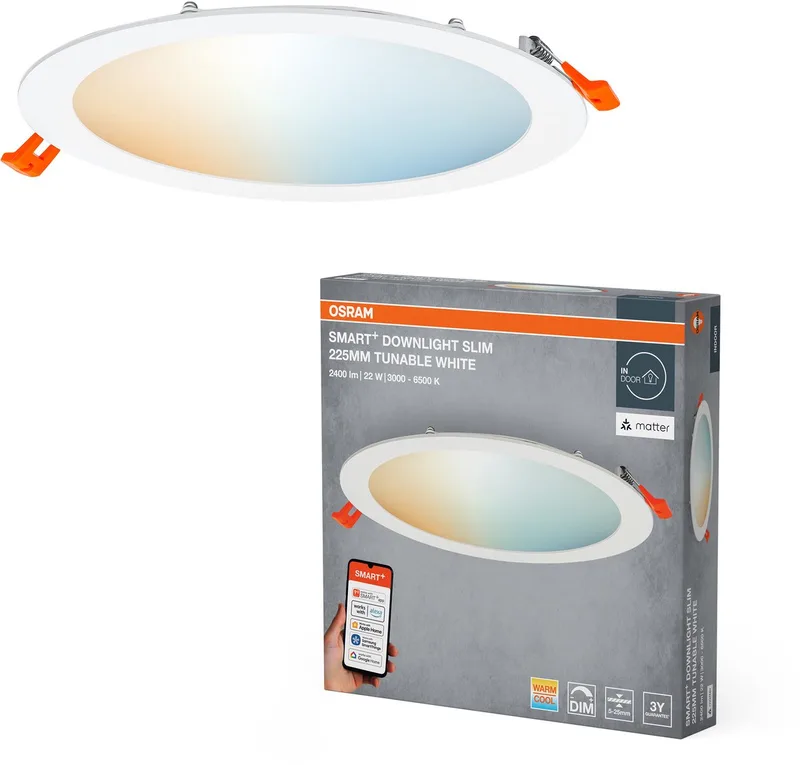 Matter Recess Slim Verzonken spot 8 W von OSRAM SMART+ – Produktfoto