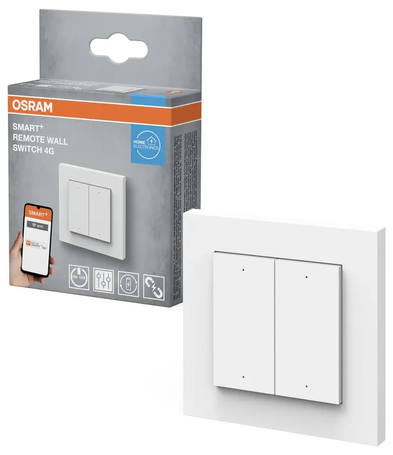 OSRAM,Smart+,Schakelaar WIFI REMOTE WALL SWITCH 4G van OSRAM SMART+ in Wit – productfoto 3 van 3