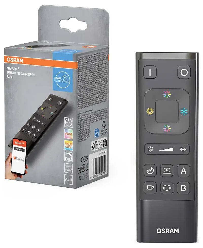 WiFi-afstandsbediening, accu von OSRAM SMART+ in Schwarz – Produktfoto 2 von 2