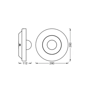 Wifi LED-buitencamera CIRCLE, grafiet Sensor IP44 van OSRAM SMART+ in Donkergrijs – productfoto 2 van 5