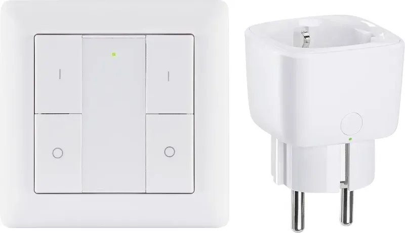 4064161217543 Smart Home Set Smart Plug + Wandtaster Paulmann Home Steckdose Weiß från Paulmann – produktbild