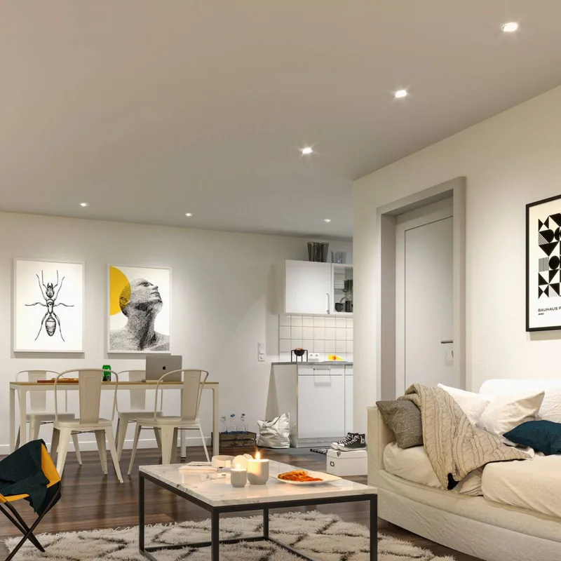 Coin Base LED inbouwspot, set van 3 RGBW ZigBee van Paulmann in Wit – productfoto