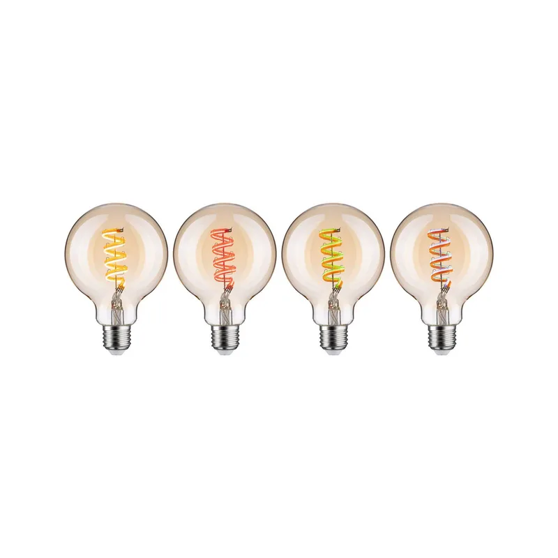 LED bol G95 ZigBee E27 6,3W RGBW van Paulmann in Goud – productfoto