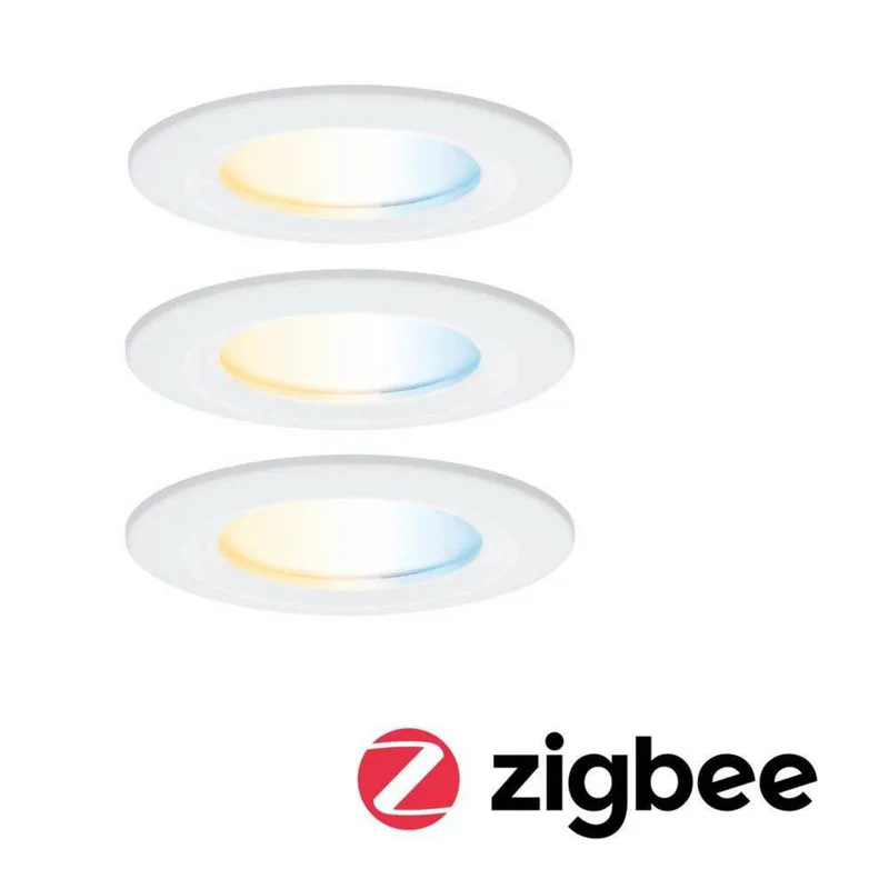LED inbouwspot Nova Coin Smart CCT, set van 3, 7,8 cm van Paulmann in Wit – productfoto