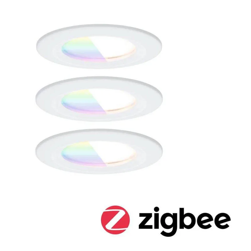 LED inbouwspot Nova Coin Smart RGBW set van 3 stuks 7,8 cm van Paulmann in Wit – productfoto