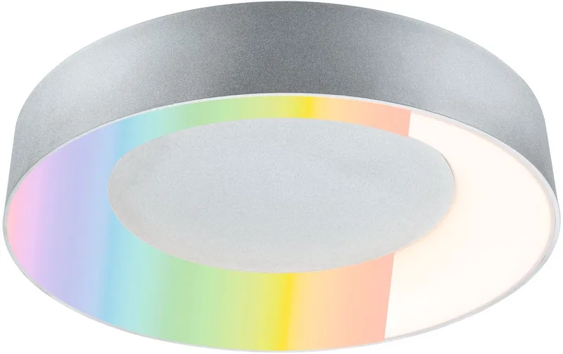 LED-plafondlamp Smart Home Zigbee 3.0 Casca IP44 RGBW+ 1750lm 230V 20W dimbaar van Paulmann in Alu mat – productfoto