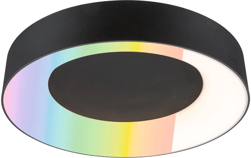 LED-plafondlamp Smart Home Zigbee 3.0 Casca IP44 RGBW+ 1750lm 230V 20W dimbaar från Paulmann i Zwart mat – produktbild