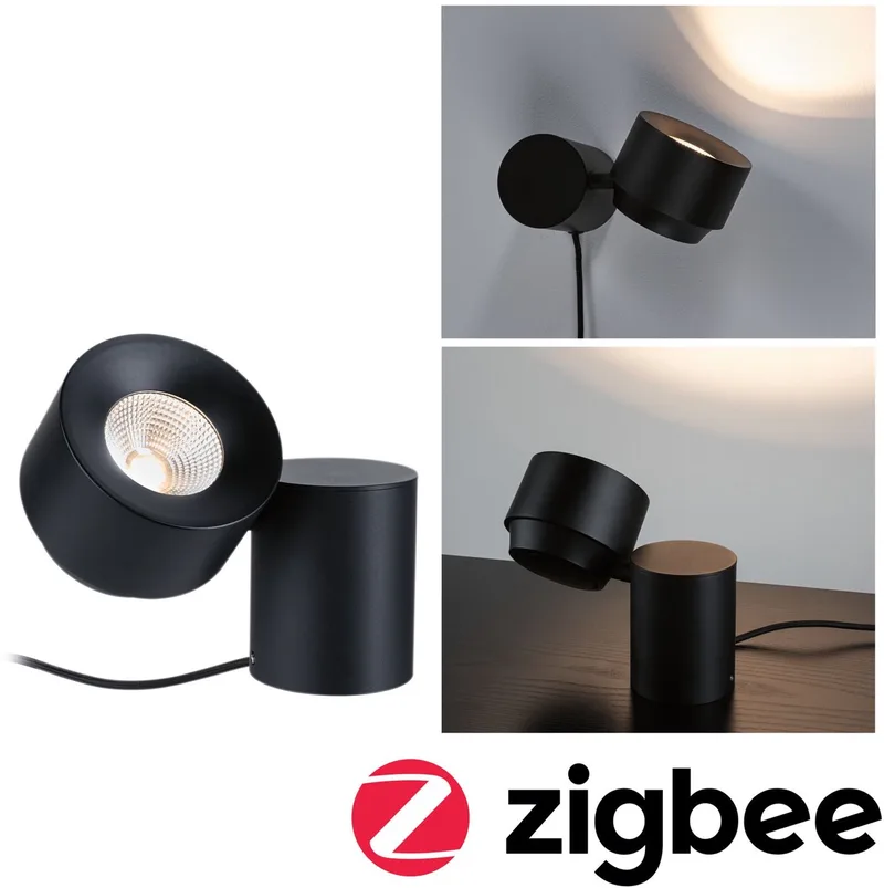 LED-tafellamp Smart Home Zigbee 3.0 Pane 2700K 300lm 3W von Paulmann in Schwarz – Produktfoto