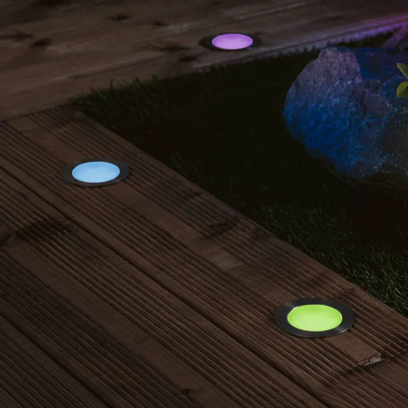 Plug & Shine Inbouwspot Vloer 3 RGBW ZigBee by Paulmann in Roestvrij staal – product photo
