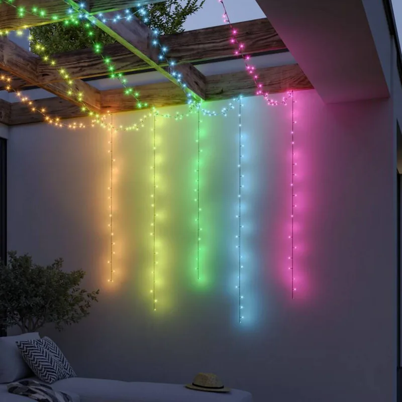 Plug&Shine Smart Lichterkette Yuna 10 m RGB van Paulmann in Zwart – productfoto
