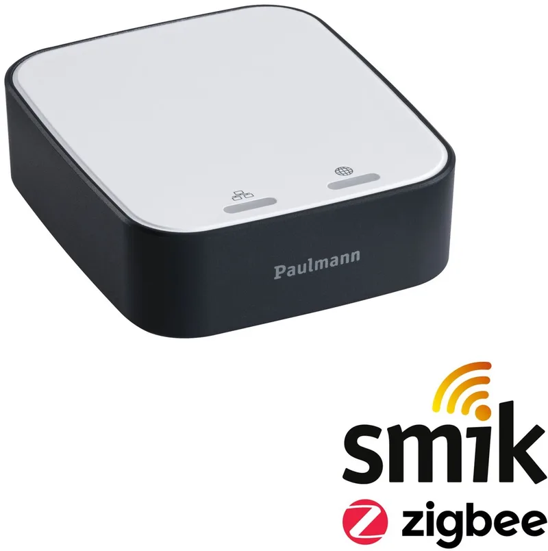 Plug & Shine Zigbee 3.0 Smart Home Startset Smik Gateway + 3x LED Tuinspot Pike - RGBW+ - 4,5W - Wit/Antraciet - Dimbaar van Paulmann in Wit, Antraciet – productfoto
