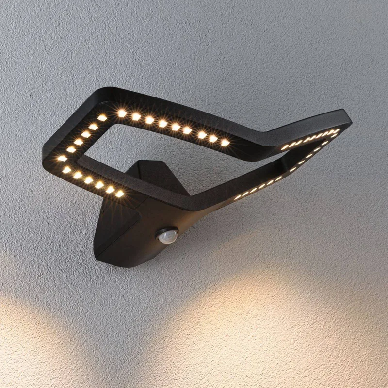 Smart Sensor-Wandleuchte Alara, RGBW IP44 fra Paulmann i Antracit – produktbillede