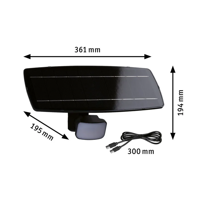 Smart Solar buitenwandlamp Flotas, IP65 de Paulmann en Anthracite – photo produit