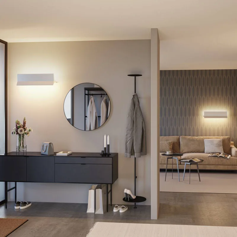 Stine LED wandlamp, ZigBee, CCT, wit von Paulmann in Mat wit – Produktfoto