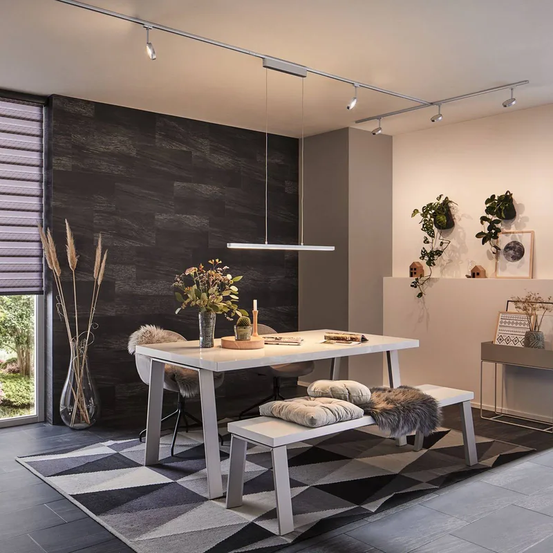 URail Lento LED hanglamp ZigBee CCT van Paulmann in Mat chroom – productfoto