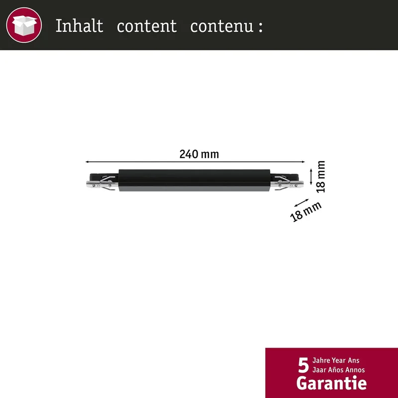 URail railadapter Zigbee dimbaar/schakelbaar zwart van Paulmann in Schwarz matt – productfoto