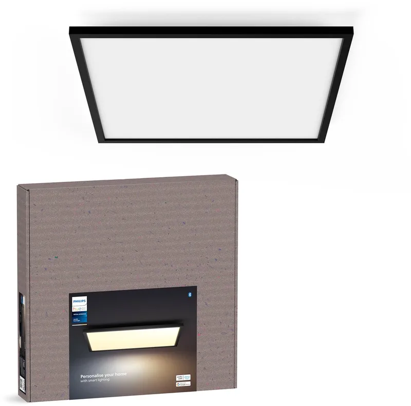 Aurelle - vierkante LED plafondlamp - aanpasbaar wit licht - Ø 600mm - slimme verlichting de Philips Hue en Noir – photo produit 1 sur 2
