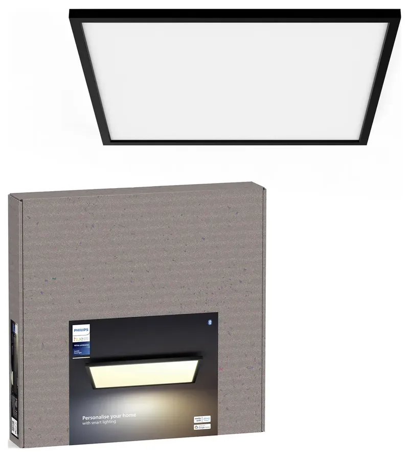 Aurelle - vierkante LED plafondlamp - aanpasbaar wit licht - Ø 600mm - slimme verlichting de Philips Hue en Noir – photo produit 2 sur 2