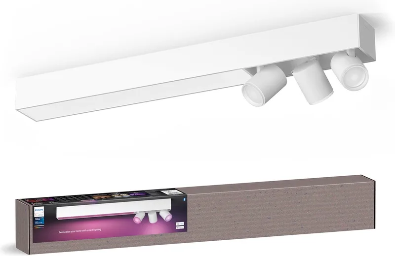 Centris - spot en plafondlamp - wit - GU10 en geïntegreerde LED - 3 spots en ceiling - aanpasbaar wit en gekleurd licht - slimme verlichting von Philips Hue in Weiß – Produktfoto