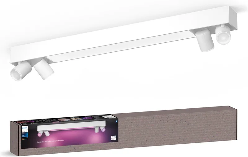 Centris - spot en plafondlamp - wit - GU10 en geïntegreerde LED - 4 spots en ceiling - aanpasbaar wit en gekleurd licht - slimme verlichting von Philips Hue in Weiß – Produktfoto